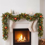 Christabelle 2.74m Sable Fir Christmas Garland Pre Lit Multi Function LED Timer Mantel Staircase Xmas Decoration Home thumbnail 3