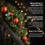 Christabelle 2.74m Sable Fir Christmas Garland Pre Lit Multi Function LED Timer Mantel Staircase Xmas Decoration Home thumbnail 5