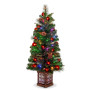 Christabelle 1.2m 4ft Sable Fir Potted Christmas Tree Pre Lit Multi Function LED Artificial Indoor Xmas Decor Home thumbnail 1