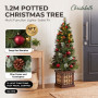 Christabelle 1.2m 4ft Sable Fir Potted Christmas Tree Pre Lit Multi Function LED Artificial Indoor Xmas Decor Home thumbnail 14