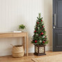 Christabelle 1.2m 4ft Sable Fir Potted Christmas Tree Pre Lit Multi Function LED Artificial Indoor Xmas Decor Home thumbnail 2