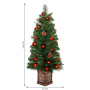 Christabelle 1.2m 4ft Sable Fir Potted Christmas Tree Pre Lit Multi Function LED Artificial Indoor Xmas Decor Home thumbnail 4