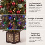 Christabelle 1.2m 4ft Sable Fir Potted Christmas Tree Pre Lit Multi Function LED Artificial Indoor Xmas Decor Home thumbnail 5