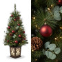 Christabelle 1.2m 4ft Sable Fir Potted Christmas Tree Pre Lit Multi Function LED Artificial Indoor Xmas Decor Home thumbnail 10