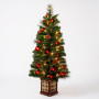 Christabelle 1.2m 4ft Sable Fir Potted Christmas Tree Pre Lit Multi Function LED Artificial Indoor Xmas Decor Home thumbnail 11