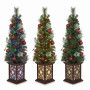 Christabelle 1.2m 4ft Sable Fir Potted Christmas Tree Pre Lit Multi Function LED Artificial Indoor Xmas Decor Home thumbnail 12