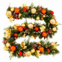 Christabelle 2.74m Timeless Elegance Christmas Garland Pre Lit Multi Function LED Gold Red Baubles Pine Cones Timer Home thumbnail 4