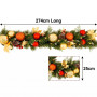 Christabelle 2.74m Timeless Elegance Christmas Garland Pre Lit Multi Function LED Gold Red Baubles Pine Cones Timer Home thumbnail 2