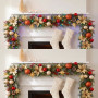 Christabelle 2.74m Timeless Elegance Christmas Garland Pre Lit Multi Function LED Gold Red Baubles Pine Cones Timer Home thumbnail 9