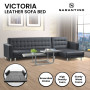 5 Seater PU Faux Leather Corner Sofa Bed Couch with Chaise thumbnail 7