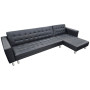 5 Seater PU Faux Leather Corner Sofa Bed Couch with Chaise thumbnail 2