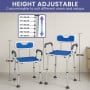 Orthonica Height-Adjustable Aluminium Commode Shower Chair with Armrests Backrest Armrests Soft Stool Seat Aid thumbnail 6