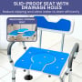 Orthonica Height-Adjustable Aluminium Commode Shower Chair with Armrests Backrest Armrests Soft Stool Seat Aid thumbnail 9