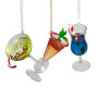 Christabelle 3 Glass Cocktail Christmas Ornaments Assorted Novelty 13cm Xmas Tree Decorations Hanging Baubles thumbnail 1