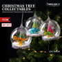 Christabelle 3 Glass Dome Christmas Ornaments Dinosaur Novelty Figures 11cm Xmas Tree Decorations Hanging Baubles thumbnail 7
