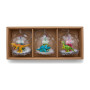 Christabelle 3 Glass Dome Christmas Ornaments Dinosaur Novelty Figures 11cm Xmas Tree Decorations Hanging Baubles thumbnail 3