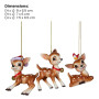 Christabelle 3 Reindeer Christmas Ornaments Assorted Cute Novelty Figures 9cm Xmas Tree Decorations Hanging Baubles thumbnail 2