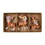 Christabelle 3 Reindeer Christmas Ornaments Assorted Cute Novelty Figures 9cm Xmas Tree Decorations Hanging Baubles thumbnail 3