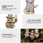 Christabelle 3 Victorian Animal Christmas Ornaments Assorted Novelty 10cm Xmas Tree Decorations Hanging Baubles thumbnail 6