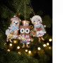 Christabelle 3 Victorian Animal Christmas Ornaments Assorted Novelty 10cm Xmas Tree Decorations Hanging Baubles thumbnail 4
