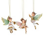 Christabelle 3 Fairy Christmas Ornaments Assorted Novelty Figures 10cm Xmas Tree Decorations Hanging Baubles thumbnail 1