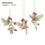 Christabelle 3 Fairy Christmas Ornaments Assorted Novelty Figures 10cm Xmas Tree Decorations Hanging Baubles thumbnail 2