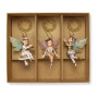 Christabelle 3 Fairy Christmas Ornaments Assorted Novelty Figures 10cm Xmas Tree Decorations Hanging Baubles thumbnail 3