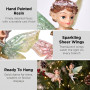 Christabelle 3 Fairy Christmas Ornaments Assorted Novelty Figures 10cm Xmas Tree Decorations Hanging Baubles thumbnail 4