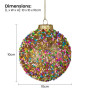Christabelle 6 Beaded Glass Christmas Baubles Assorted 10cm Xmas Tree Decorations Hanging Ornaments Gift Boxed Set thumbnail 2