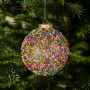 Christabelle 6 Beaded Glass Christmas Baubles Assorted 10cm Xmas Tree Decorations Hanging Ornaments Gift Boxed Set thumbnail 5