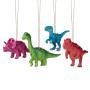 Christabelle 4 Dinosaur Christmas Ornaments Assorted Novelty Figures 15cm Xmas Tree Decorations Hanging Baubles thumbnail 1