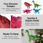 Christabelle 4 Dinosaur Christmas Ornaments Assorted Novelty Figures 15cm Xmas Tree Decorations Hanging Baubles thumbnail 4