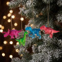 Christabelle 4 Dinosaur Christmas Ornaments Assorted Novelty Figures 15cm Xmas Tree Decorations Hanging Baubles thumbnail 5