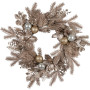 Christabelle Champagne Glitter Christmas Wreath - 61cm thumbnail 1