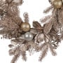 Champagne Glitter Christmas Wreath - 61cm thumbnail 4