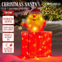 Christabelle 76cm Santa in Chimney Christmas Tree Warm White LED Lights Animated Decoration Ornament thumbnail 1