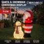 Christabelle 71cm Santa Snowman Christmas Light Up Display Animated LED Outdoor Indoor Xmas Yard Lawn Statue Home Decor thumbnail 2