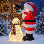 Christabelle 71cm Santa Snowman Christmas Light Up Display Animated LED Outdoor Indoor Xmas Yard Lawn Statue Home Decor thumbnail 7