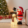Christabelle 71cm Santa Snowman Christmas Light Up Display Animated LED Outdoor Indoor Xmas Yard Lawn Statue Home Decor thumbnail 8