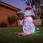 Christabelle 61cm Animated Skiing Snowman Christmas Light Up Display LED Outdoor Indoor Xmas Yard Lawn Statue Home Decor thumbnail 10