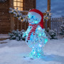 Christabelle 61cm Animated Skiing Snowman Christmas Light Up Display LED Outdoor Indoor Xmas Yard Lawn Statue Home Decor thumbnail 8