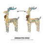 Christabelle 76cm Animated Standing Reindeer Christmas Light Up Display LED Outdoor Indoor Xmas Yard Lawn Statue thumbnail 3