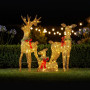 Christabelle 3 Reindeer Family Christmas Light Up Display 1.07m Rich Gold Animated Outdoor Indoor Xmas Yard Lawn Statue thumbnail 10