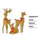 Christabelle 3 Reindeer Family Christmas Light Up Display 1.07m Rich Gold Animated Outdoor Indoor Xmas Yard Lawn Statue thumbnail 4
