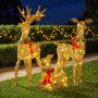 Christabelle 3 Reindeer Family Christmas Light Up Display 1.07m Rich Gold Animated Outdoor Indoor Xmas Yard Lawn Statue thumbnail 8