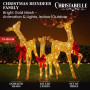 Christabelle 3 Reindeer Family Christmas Light Up Display 1.25m Gold Mesh Animated Outdoor Indoor Xmas Yard Lawn Statue thumbnail 3