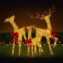 Christabelle 3 Reindeer Family Christmas Light Up Display 1.25m Gold Mesh Animated Outdoor Indoor Xmas Yard Lawn Statue thumbnail 4