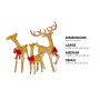 Christabelle 3 Reindeer Family Christmas Light Up Display 1.25m Gold Mesh Animated Outdoor Indoor Xmas Yard Lawn Statue thumbnail 5