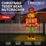 Christabelle 1.47m Teddy Bear Nutcracker Christmas Light Up Display LED Outdoor Indoor Xmas Yard Lawn Statue Home Decor thumbnail 2