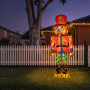Christabelle 1.47m Teddy Bear Nutcracker Christmas Light Up Display LED Outdoor Indoor Xmas Yard Lawn Statue Home Decor thumbnail 10